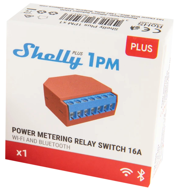 Розумний перемикач Shelly "Plus 1PM" Wi-Fi одноканальний 16 А облік електроенергії (3800235265017) - зображення 3