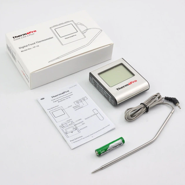 Цифровий професійний термометр для м'яса ThermoPro TP-16 (-10°C до 300°C) + таймер + магніт - зображення 5
