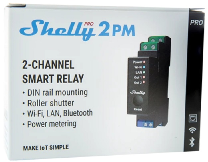 Розумне реле Shelly Pro 2PM (3800235268032) - зображення 3