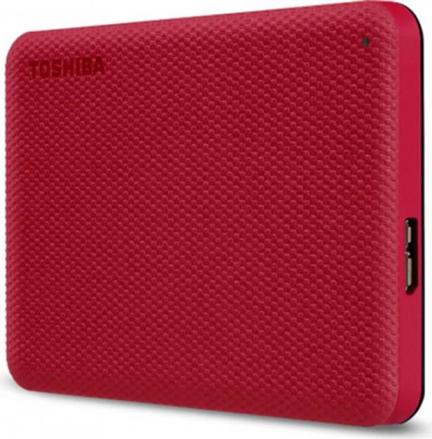 Жорсткий диск Toshiba 2.5 2ТБ Canvio Advance USB 3.2 Червоний (HDTCA20ER3AA) - зображення 2