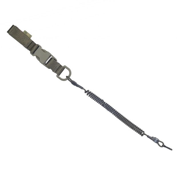 M-Tac шнур страховочный Medium под карабин с D-кольцом и фастексом олива - изображение 1