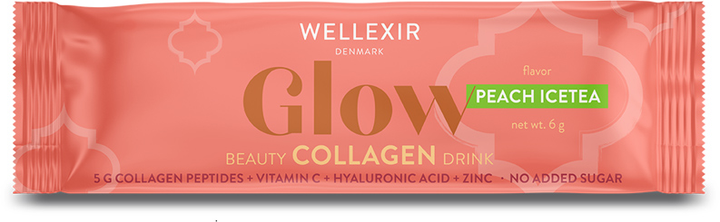 Suplement diety Wellexir Glow Beauty Drink  Peach Ice Tea 30 saszetek (5714720931043) - obraz 2