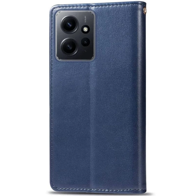 Кожаный чехол книжка GETMAN Gallant (PU) для Xiaomi Redmi Note 12 4G Blue - Фото 2 Кожаный чехол книжка GETMAN Gallant (PU) для Xiaomi Redmi Note 12 4G Blue - изображение 2