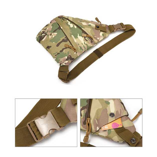 Рюкзак тактичний на одне плече AOKALI Outdoor A38 5L Camouflage CP - зображення 2