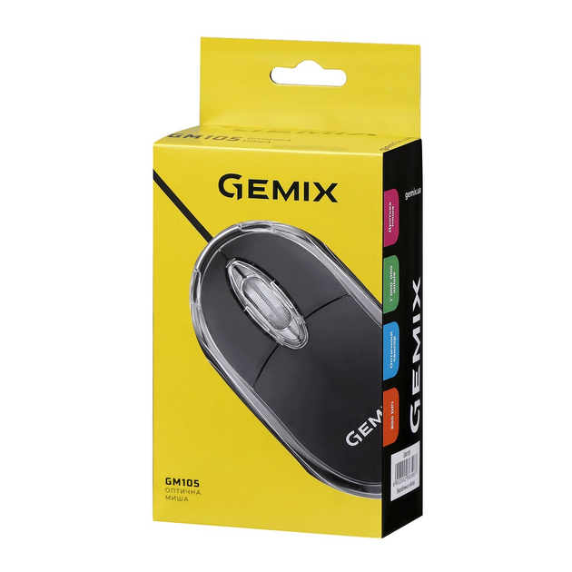 Мышка Gemix GM105 USB black (GM105Bk) - изображение 8