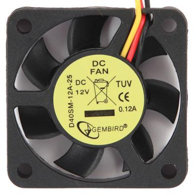 Кулер к корпусу Gembird D40BM-12A - изображение 1