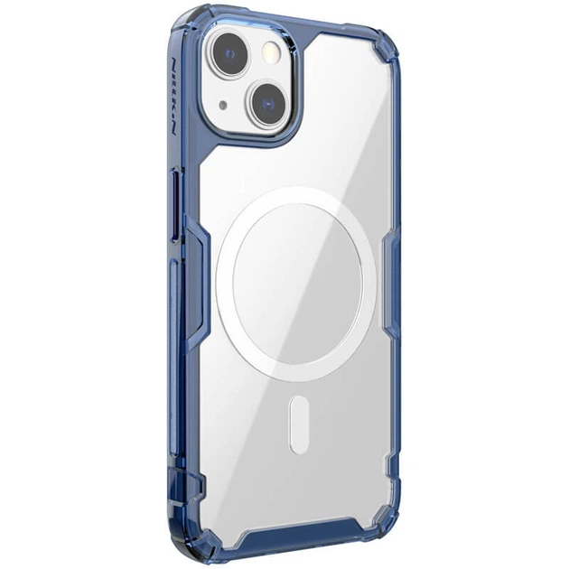 TPU чохол Nillkin Nature Pro Magnetic для Apple iPhone 15 (6.1") Синій (прозорий) - изображение 5