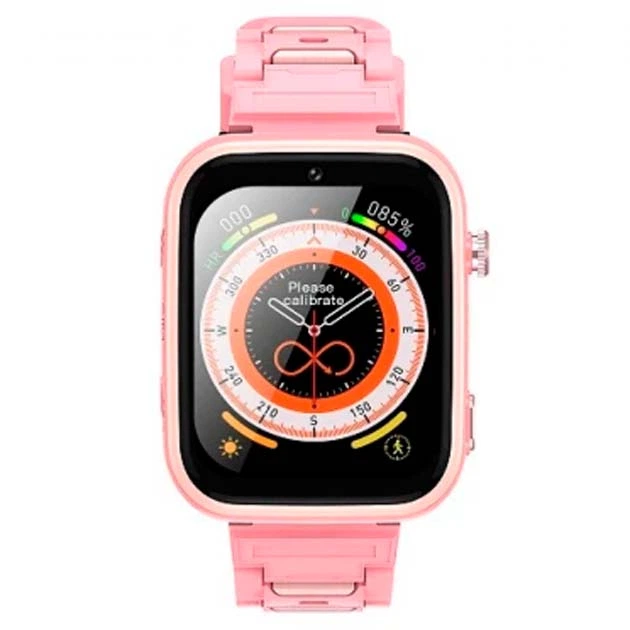 Смарт-годинник XO H130 4G Kids Smart Watch Дитячий з GPS 1.83” touch screen Рожевий - изображение 3