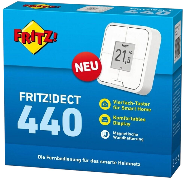 Розумна кнопка AVM "FRITZ!DECT 440" для управління розумним будинком з дисплеєм (4023125029059) - зображення 3