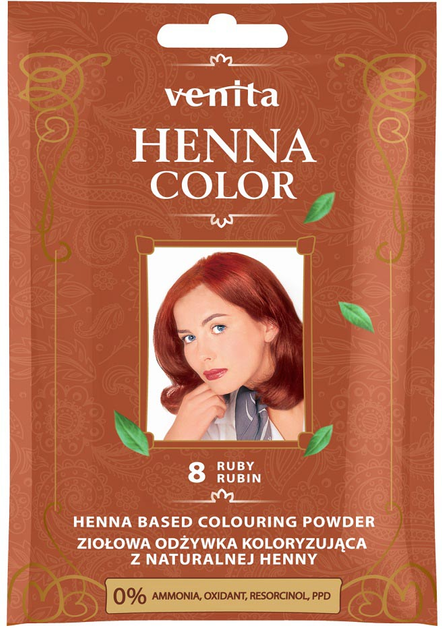 Odżywka Venita Henna Color ziołowa koloryzująca z naturalnej henny 8 Rubin (5902101710893) - obraz 1