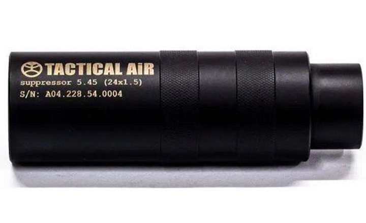 Глушитель Steel TACTICAL AIR для калибра .223 резбление 1/2х28 - 220мм. Цвет: Черный, ST92373.95.69 - изображение 2