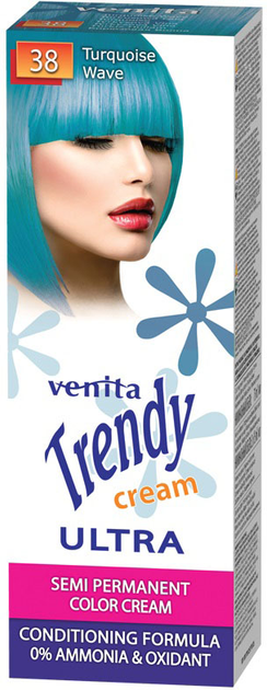 Krem do koloryzacji włosów Venita Trendy Cream 38 Turquoise Wave 75 ml (5902101518567) - obraz 1