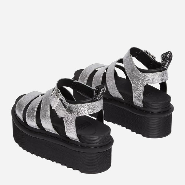 Sandały damskie na platformie Dr.Martens 30715058 41 (7UK) 25.5 cm Srebrne (190665548310) - obraz 4