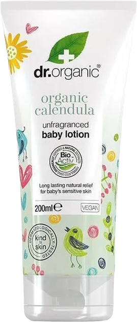 Balsam dla dzieci Dr.Organic Calendula Unfragranced Body Lotion bezzapachowy delikatny 200 ml (5060391846989) - obraz 1