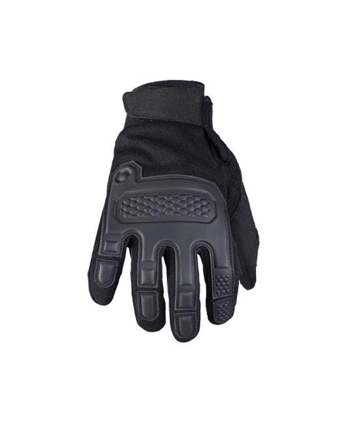 Короткие перчатки Mil-Tec S из кожи для защиты от порезов и царапин для фитнеса и спорта с дышащими материалами Черные (12519102-902-S) M-T - изображение 1