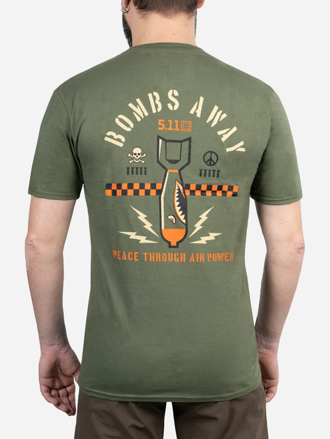 Футболка тактична 5.11 Tactical EMEA Bombs Away 76282-225 2XL Military Green (2000980629671) - зображення 2