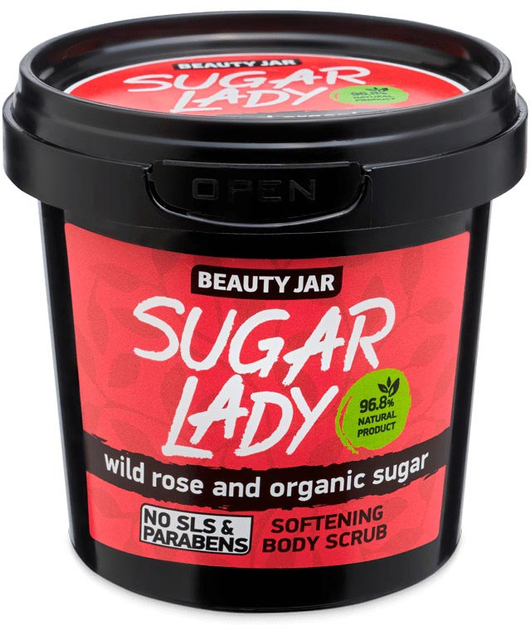 Scrub do ciała Beauty Jar Sugar Lady zmiękczający z dziką różą i organicznym cukrem 180 g (4751030830131) - obraz 1