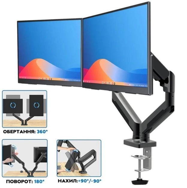 Настільне кріплення для двох моніторів V-star V-I6O стійка vesa 75x75 ...