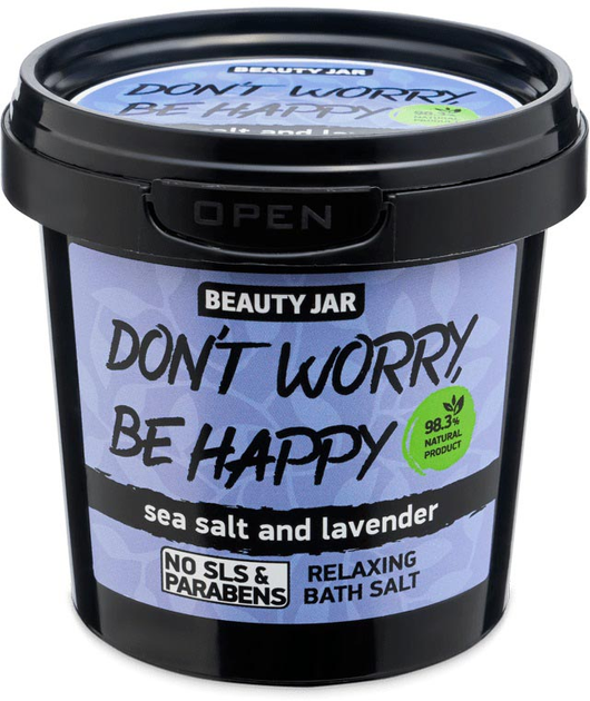 Сіль для ванни Beauty Jar Don't Worry Be Happy розслабляючий 150 г (4751030830339) - зображення 1