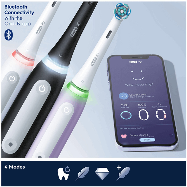 Szczoteczka elektryczna Oral-B iO4s Matt Black (4210201414902) - obraz 6