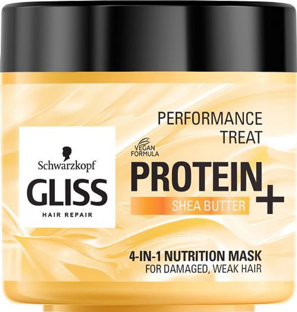 Maska do włosów Gliss Performance Treat 4-in-1 Nutrition protein + shea butter odżywcza 400 ml (90443091) - obraz 1