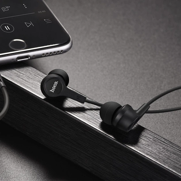 Навушники HOCO M50 Daintiness universal earphones with mic Black - изображение 6