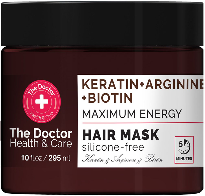 Maska do włosów The Doctor Health & Care keratyna + arginina + biotyna wzmacniająca 295 ml (8588006042566) - obraz 1
