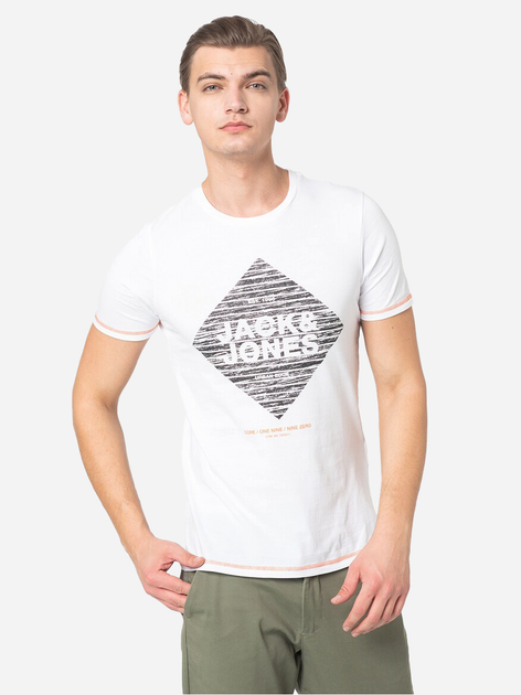 Футболка длинная мужская Jack & Jones 173046 XL Белая (LV2200004635767 ...
