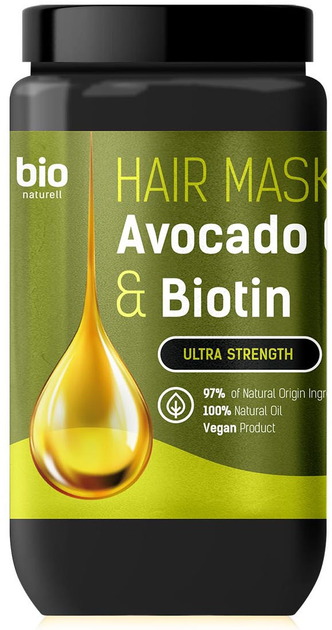 Маска для волос Bio Naturell с маслом авокадо и биотином 946 мл ...
