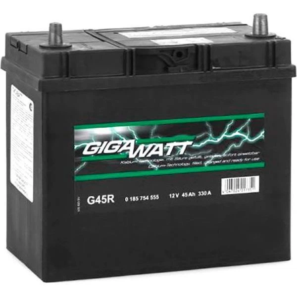 Автомобильный аккумулятор BOSCH 45Ah/330A GIGAWATT G45R P+ (BS 0185754555) - Фото 1 Автомобильный аккумулятор BOSCH 45Ah/330A GIGAWATT G45R P+ (BS 0185754555) - изображение 1