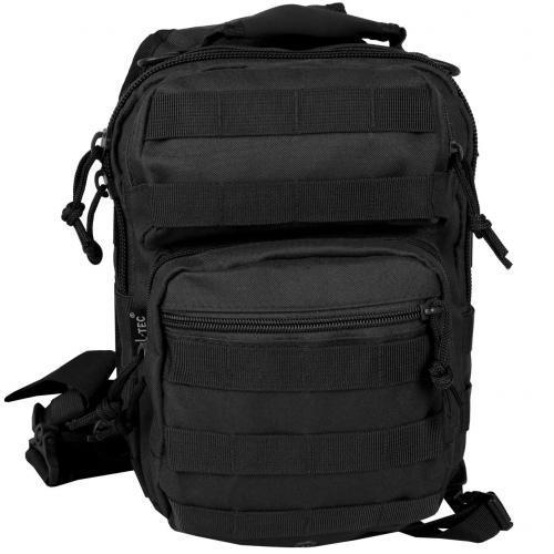 Тактический рюкзак однолямочный Mil-Tec Asault Black 9л 14059102 - изображение 2