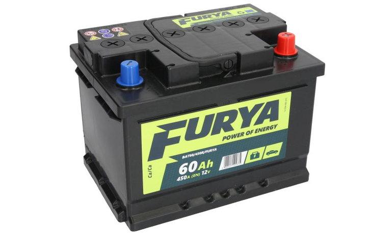 Аккумулятор FURYA 12В 60Ач/450A (P+ ) 242x175x175(BAT60450RFURYA) пр-во FURYA - изображение 1