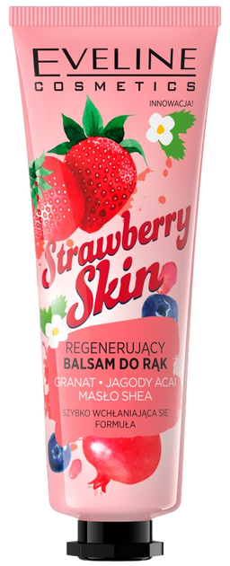 Balsam do rąk Eveline Innovation Hand Balms Strawberry Skin regenerujący 50 ml (5901761968576) - obraz 1