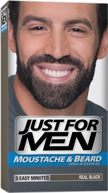 Фарба для бороди та вусів Just For Men Moustache And Beard Real Black 28.4 г (8413853424015) - зображення 1
