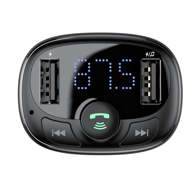 АЗП з FM-модулятором Baseus T Shaped S-09A Car Bluetooth MP3 Player (Standard Edition) Black (CCMT000001) - Фото 5 АЗП з FM-модулятором Baseus T Shaped S-09A Car Bluetooth MP3 Player (Standard Edition) Black (CCMT000001) - зображення 5