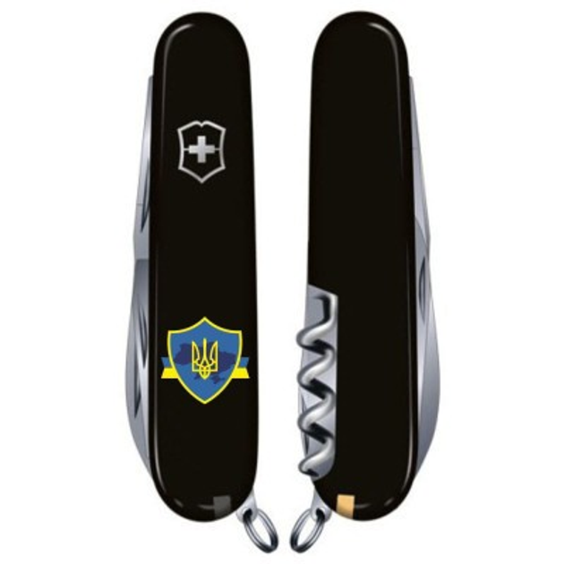 Ніж Victorinox Climber Ukraine Тризуб на щиті зі стрічкою (1.3703.3_T1070u) - изображение 2