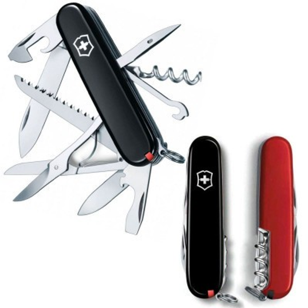 Ніж Victorinox Huntsman Ukraine 91 мм Чорно-червоний (1.3713.3.1) - зображення 1