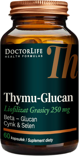 Харчова добавка Doctor Life Thymu-Glucan цинк і селен 60 капсул (5903317644842) - зображення 1