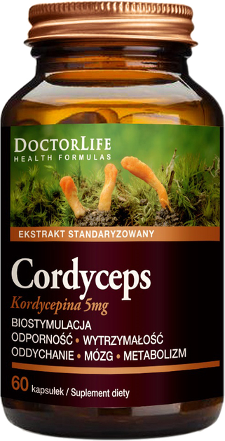 Харчова добавка Doctor Life Кордицепс 500 мг 60 капсул (5903317644682) - зображення 1