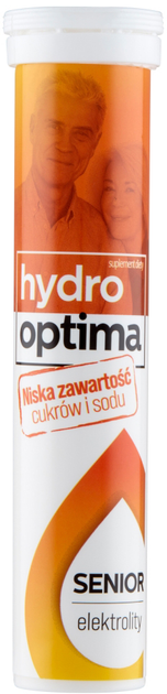 Харчова добавка Hydro Optima Senior електроліти для людей похилого віку 20 шипучих таблеток (5902802702302) - зображення 1