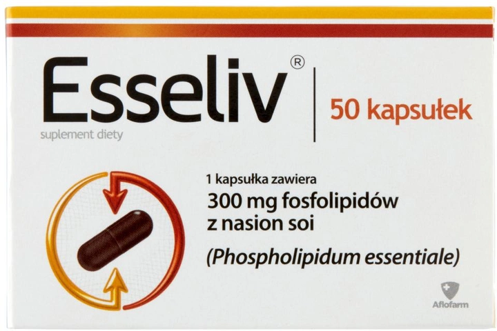 Харчова добавка Есселів, що підтримує печінку 50 капсул (5906071004013) - зображення 1