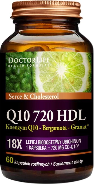 Suplement diety Doctor Life Co-Q10 720 HDL 60 kapsułek (5903317644347) - obraz 1