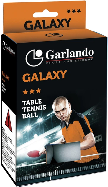 М'ячі для настільного тенісу 6 шт. Garlando Galaxy 3 Stars (2C4-119) - Фото 1 М'ячі для настільного тенісу 6 шт. Garlando Galaxy 3 Stars (2C4-119) - изображение 1