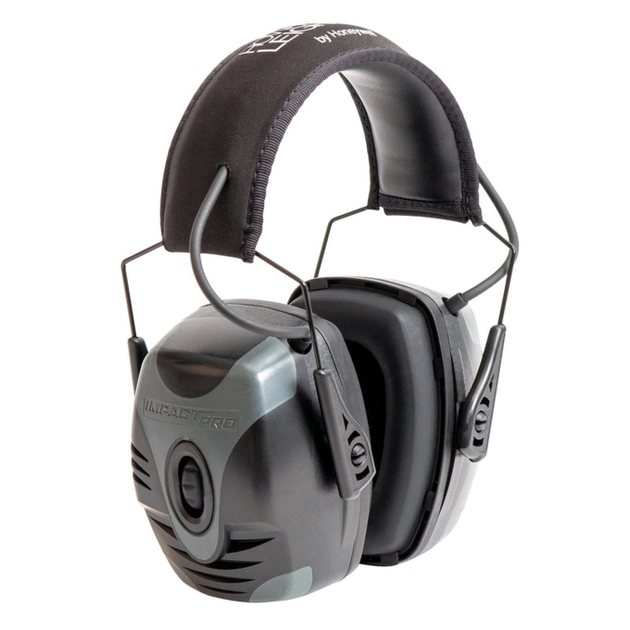 Навушники активні шумоподавлюючі Impact Pro R-01902 Чорні тактичні для стрільби - зображення 1
