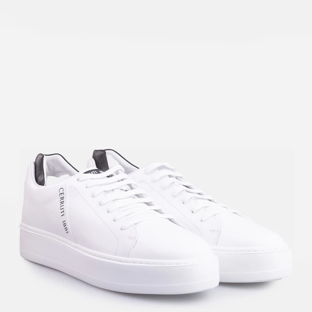 Sneakersy męskie skórzane na platformie Cerruti 1881 CSSU01094M 42 Białe (8052579068914) - obraz 2