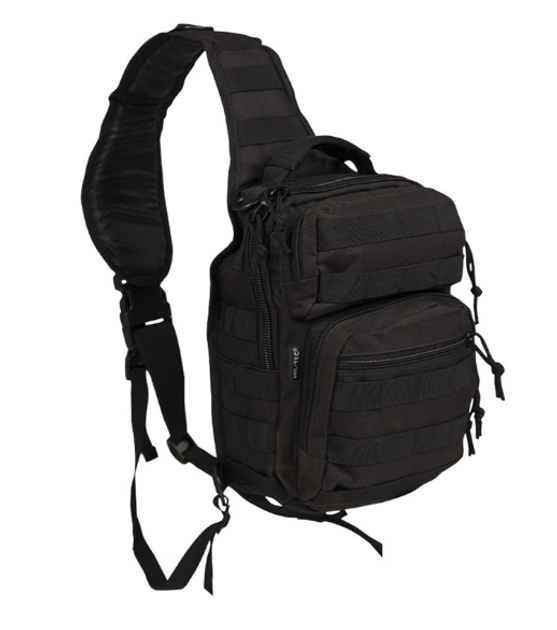 Рюкзак однолямковий Чорний Mil-Tec One Strap Assault Pack SM Schwarz (14059102-9) - изображение 1
