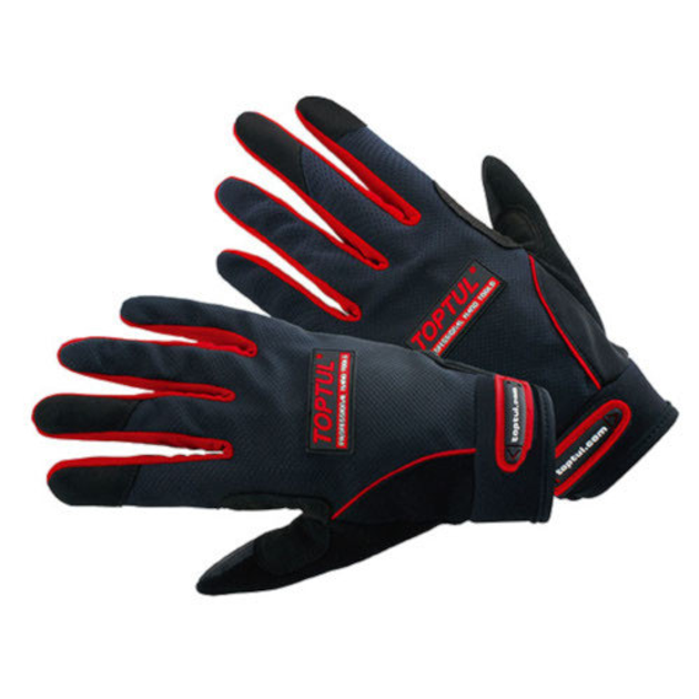 Перчатки комбинированные рабочие (размер XL) Toptul Черно-красный 000270424 - изображение 1