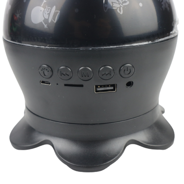 Колонка нічник-проектор Merry Christmas Новорічний Light Party SY-668 з Bluetooth та USB, SD, FM Чорна - зображення 4