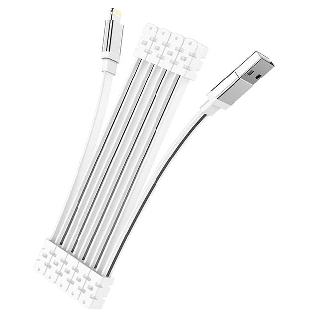 Дата кабель HOCO U103 Magnetic Absorption USB to Lightning (1m) (White) (178391) - зображення 3