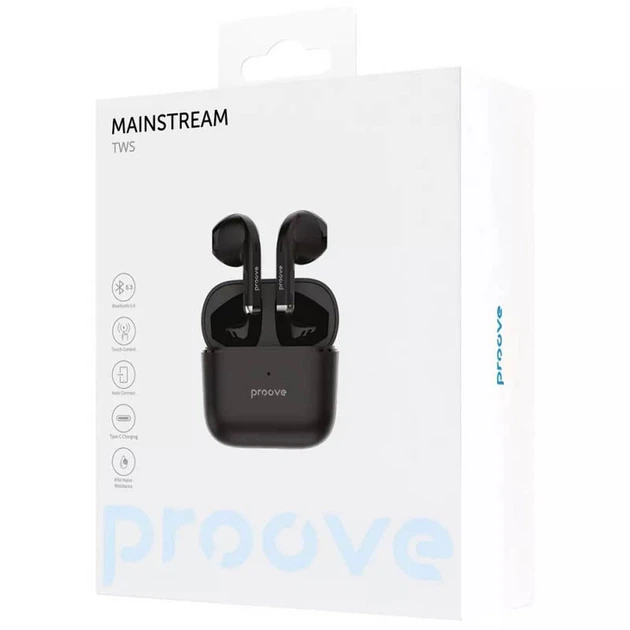 Беспроводные TWS наушники Proove Mainstream Black - Фото 5 Беспроводные TWS наушники Proove Mainstream Black - изображение 5